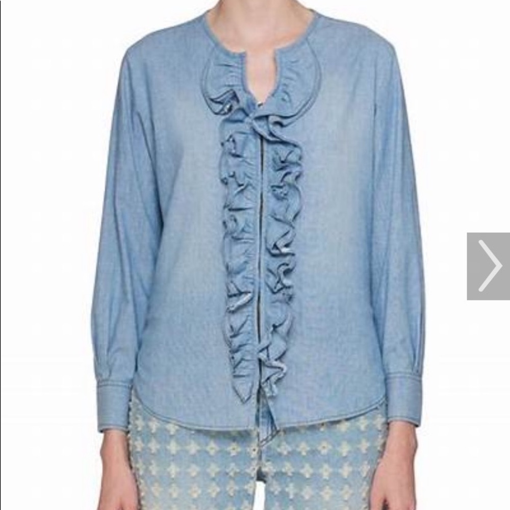 Isabel marrant ruffle denim top